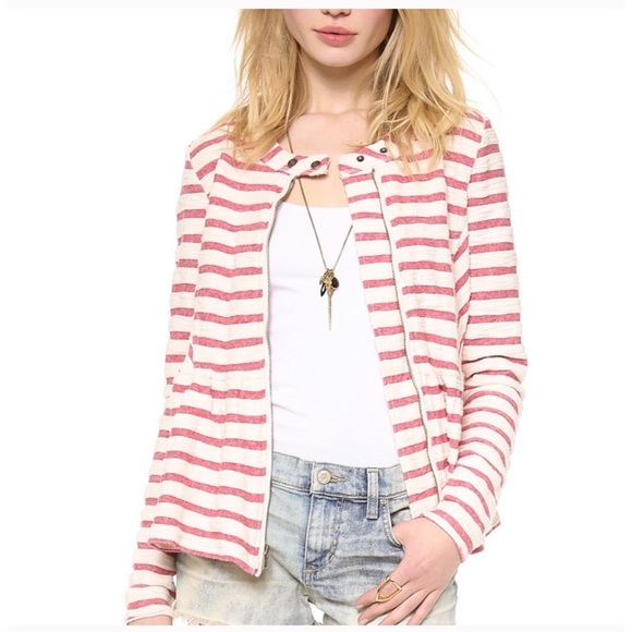 Free People Striped Peplum Jacket - Picture 9 of 10